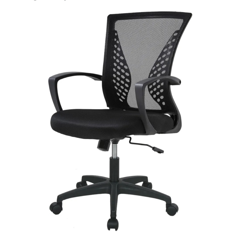 Black Ergonomic Mesh Office Chair with Adjustable Height